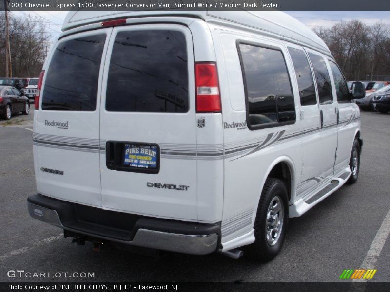 Summit White / Medium Dark Pewter 2003 Chevrolet Express 1500 Passenger Conversion Van