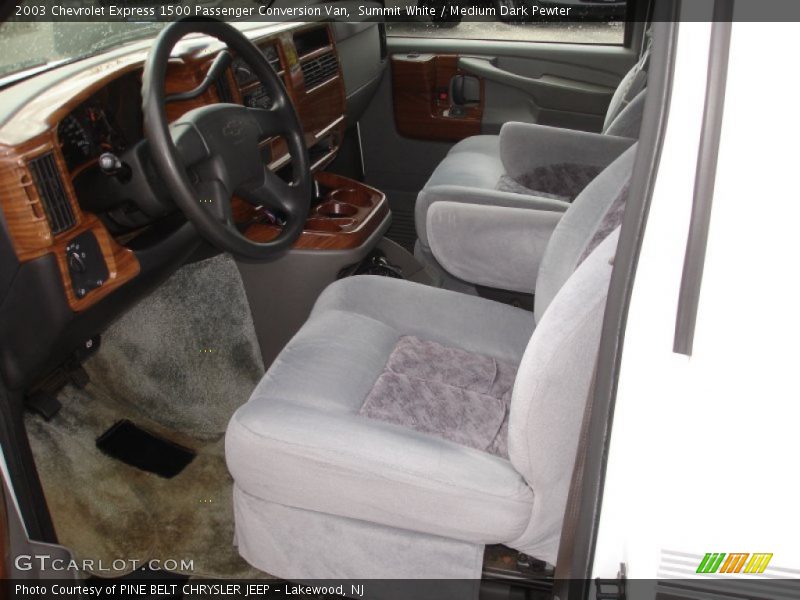 Summit White / Medium Dark Pewter 2003 Chevrolet Express 1500 Passenger Conversion Van