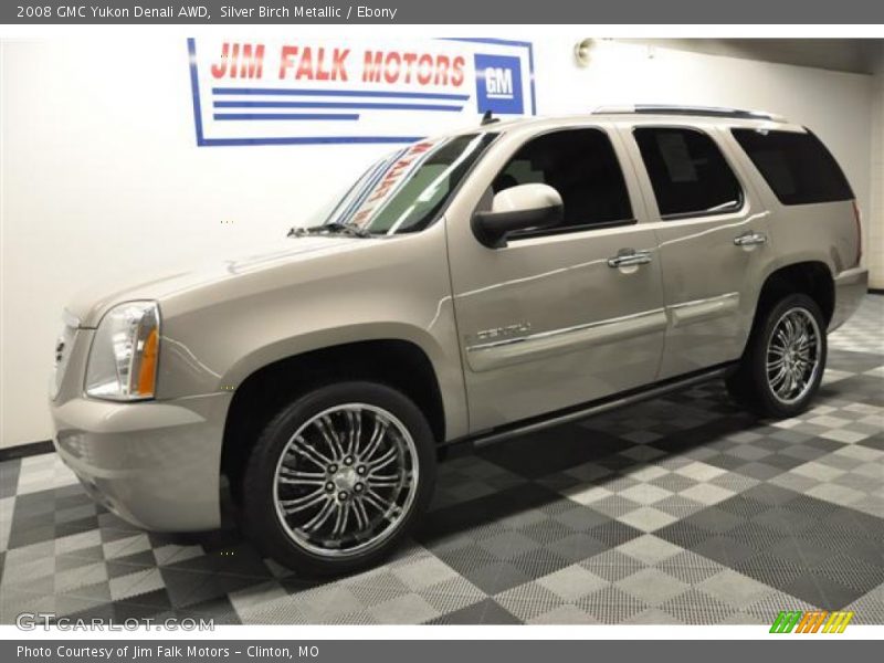 Silver Birch Metallic / Ebony 2008 GMC Yukon Denali AWD