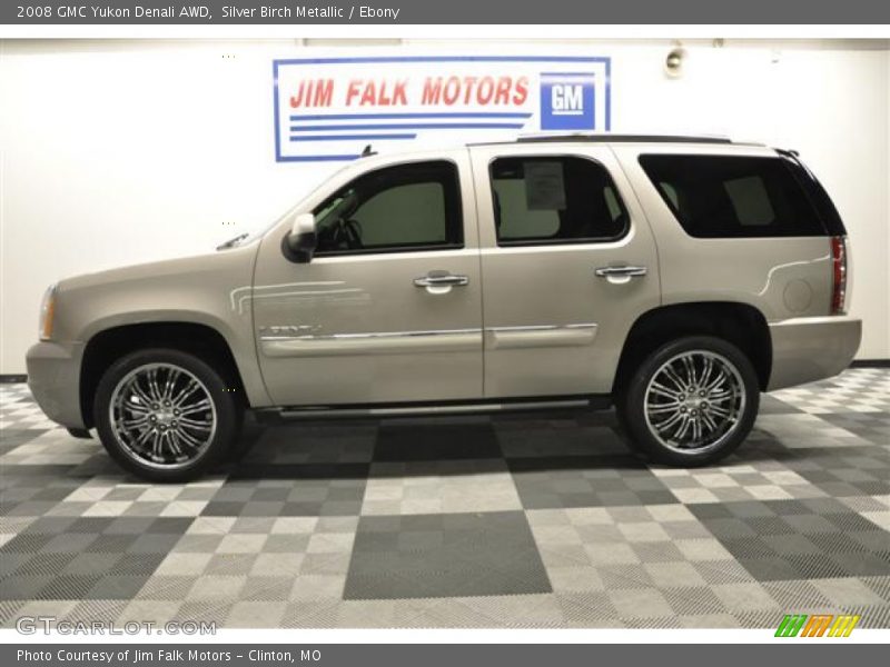 Silver Birch Metallic / Ebony 2008 GMC Yukon Denali AWD