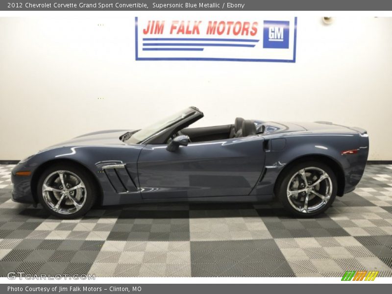 Supersonic Blue Metallic / Ebony 2012 Chevrolet Corvette Grand Sport Convertible