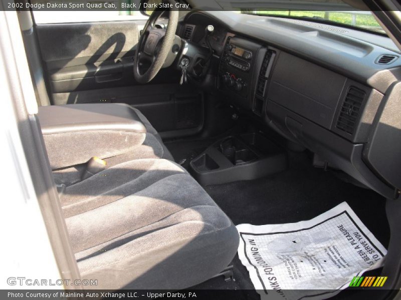 Black / Dark Slate Gray 2002 Dodge Dakota Sport Quad Cab
