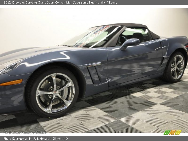 Supersonic Blue Metallic / Ebony 2012 Chevrolet Corvette Grand Sport Convertible