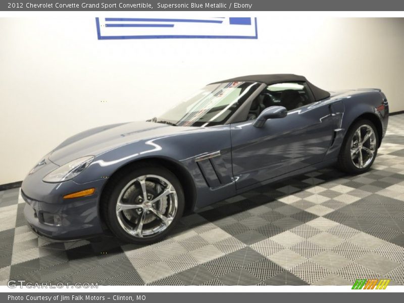 Supersonic Blue Metallic / Ebony 2012 Chevrolet Corvette Grand Sport Convertible
