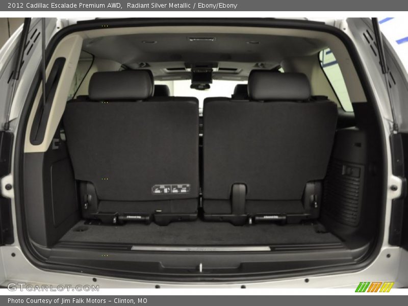Radiant Silver Metallic / Ebony/Ebony 2012 Cadillac Escalade Premium AWD