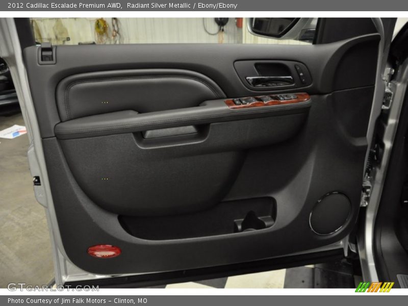 Radiant Silver Metallic / Ebony/Ebony 2012 Cadillac Escalade Premium AWD