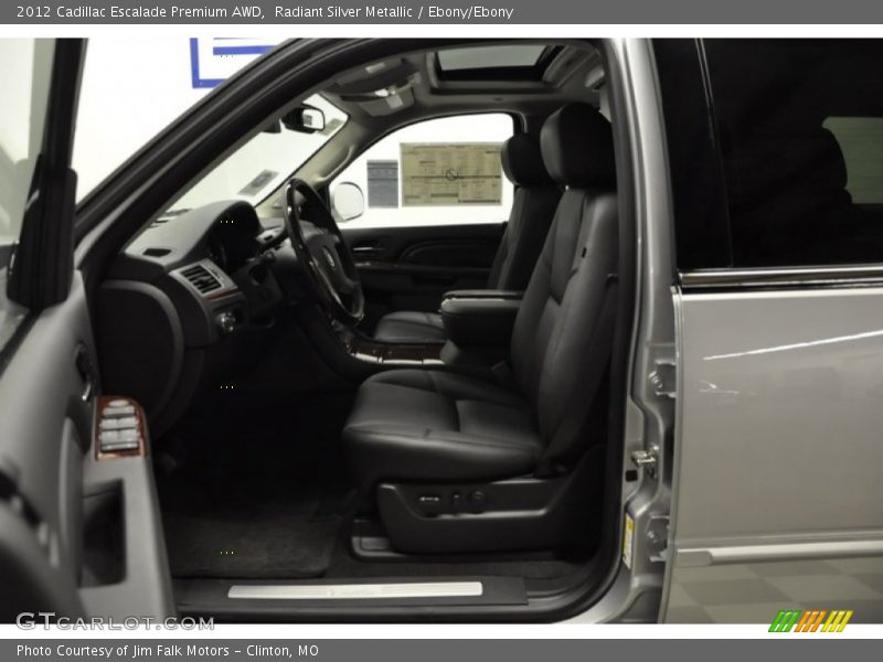 Radiant Silver Metallic / Ebony/Ebony 2012 Cadillac Escalade Premium AWD