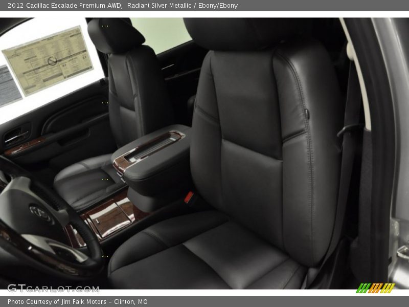 Radiant Silver Metallic / Ebony/Ebony 2012 Cadillac Escalade Premium AWD