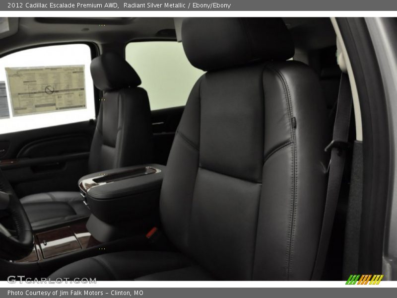 Radiant Silver Metallic / Ebony/Ebony 2012 Cadillac Escalade Premium AWD
