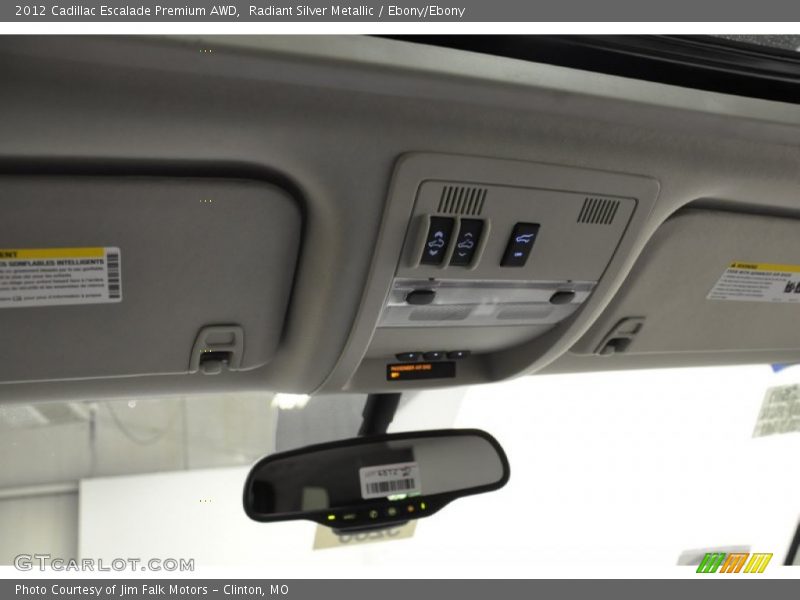 Radiant Silver Metallic / Ebony/Ebony 2012 Cadillac Escalade Premium AWD