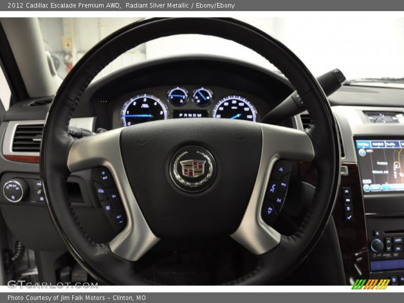 Radiant Silver Metallic / Ebony/Ebony 2012 Cadillac Escalade Premium AWD
