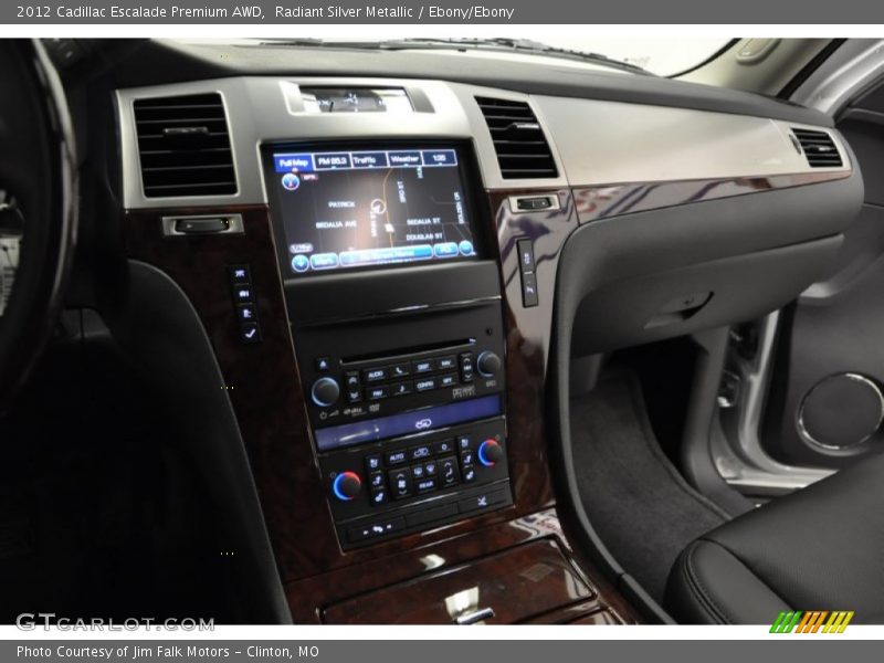 Radiant Silver Metallic / Ebony/Ebony 2012 Cadillac Escalade Premium AWD