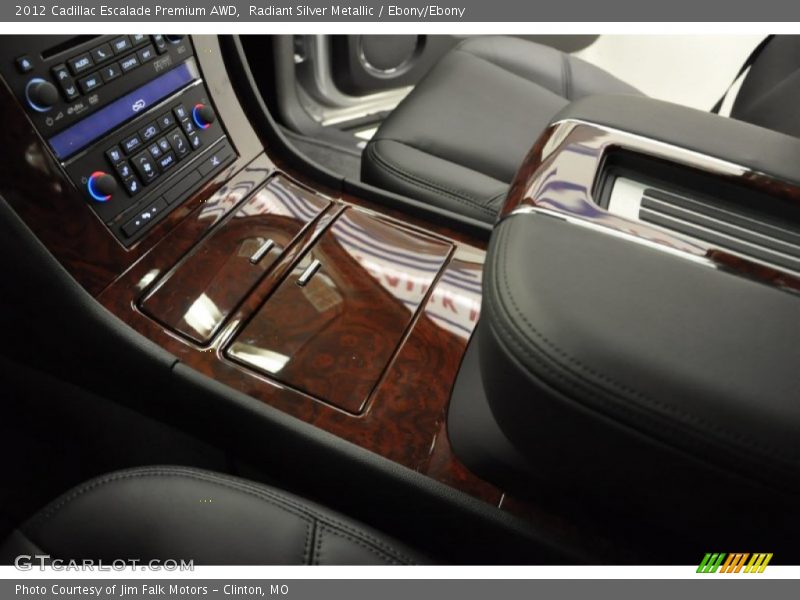 Radiant Silver Metallic / Ebony/Ebony 2012 Cadillac Escalade Premium AWD