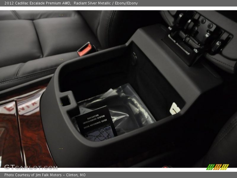 Radiant Silver Metallic / Ebony/Ebony 2012 Cadillac Escalade Premium AWD