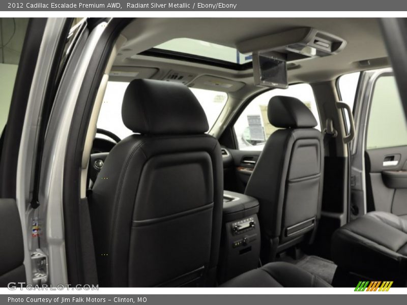 Radiant Silver Metallic / Ebony/Ebony 2012 Cadillac Escalade Premium AWD