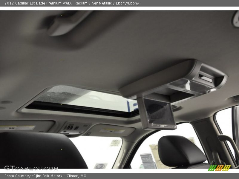 Radiant Silver Metallic / Ebony/Ebony 2012 Cadillac Escalade Premium AWD