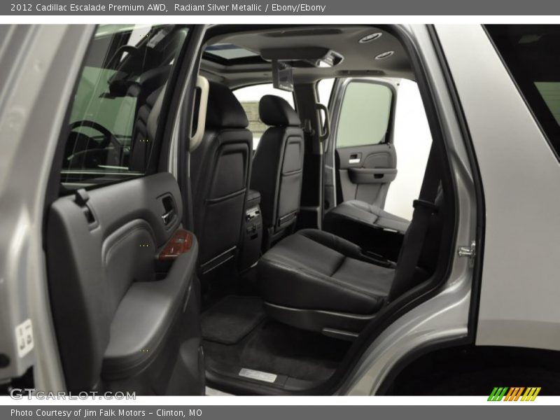 Radiant Silver Metallic / Ebony/Ebony 2012 Cadillac Escalade Premium AWD