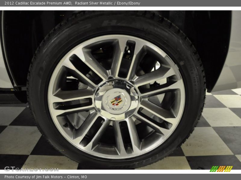 Radiant Silver Metallic / Ebony/Ebony 2012 Cadillac Escalade Premium AWD