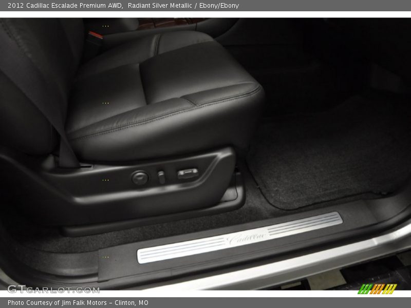 Radiant Silver Metallic / Ebony/Ebony 2012 Cadillac Escalade Premium AWD