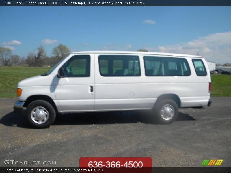 Oxford White / Medium Flint Grey 2006 Ford E Series Van E350 XLT 15 Passenger