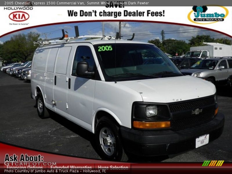 Summit White / Medium Dark Pewter 2005 Chevrolet Express 1500 Commercial Van