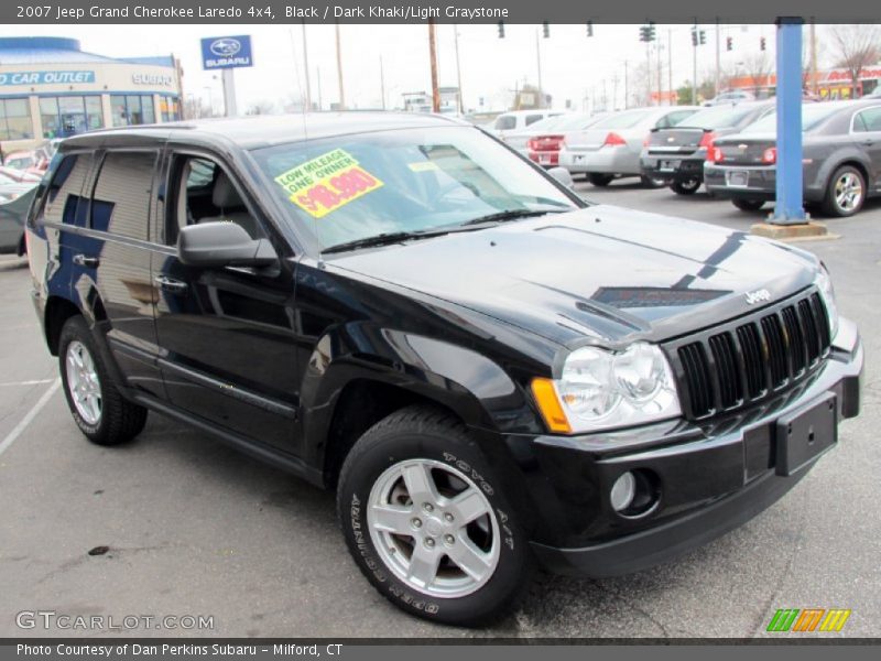 Black / Dark Khaki/Light Graystone 2007 Jeep Grand Cherokee Laredo 4x4