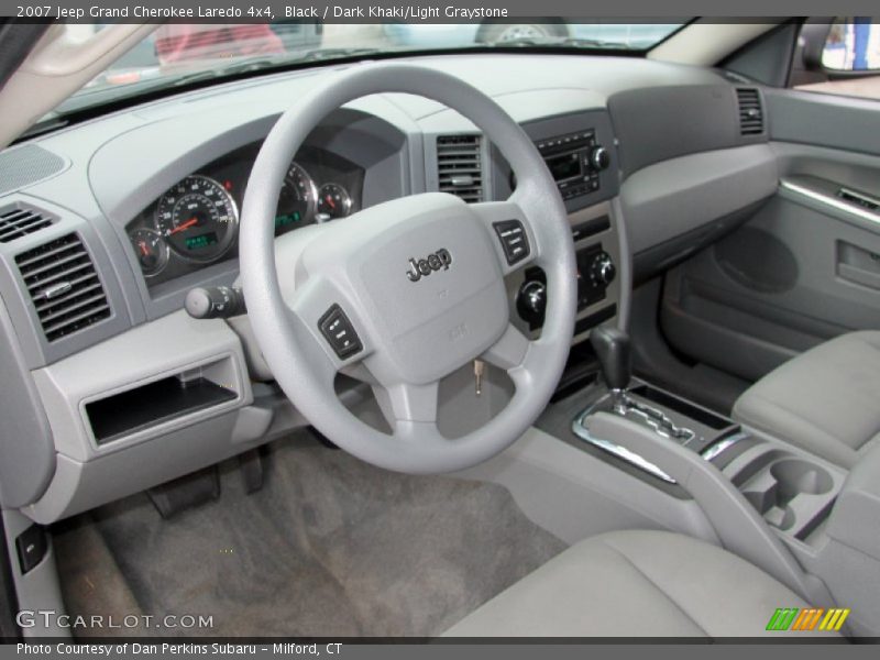 Black / Dark Khaki/Light Graystone 2007 Jeep Grand Cherokee Laredo 4x4