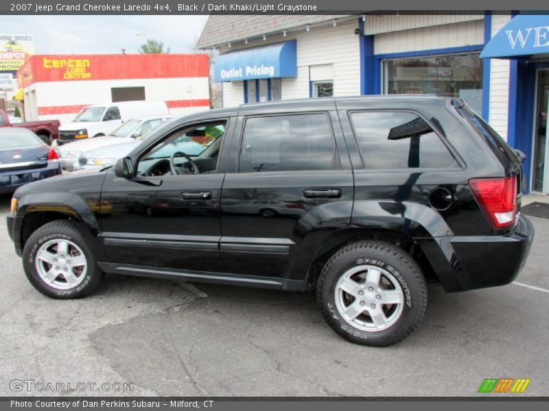 Black / Dark Khaki/Light Graystone 2007 Jeep Grand Cherokee Laredo 4x4