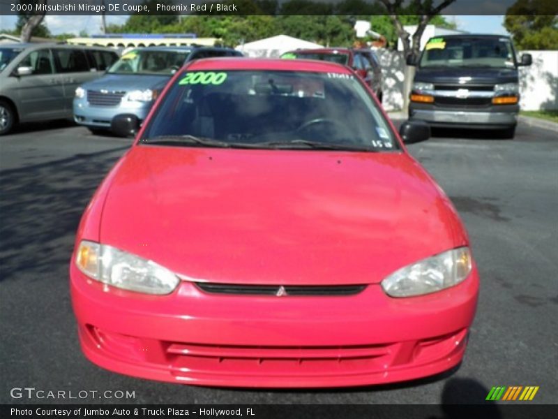 Phoenix Red / Black 2000 Mitsubishi Mirage DE Coupe