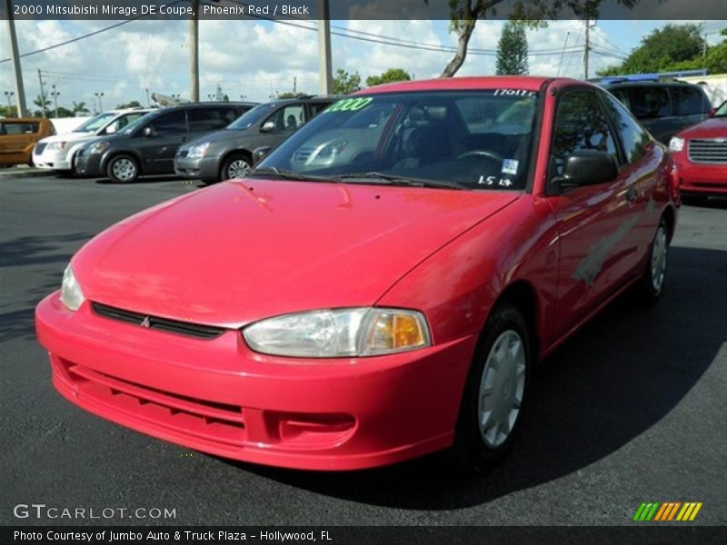 Phoenix Red / Black 2000 Mitsubishi Mirage DE Coupe
