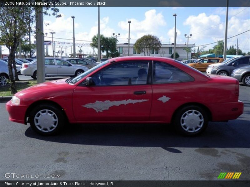 Phoenix Red / Black 2000 Mitsubishi Mirage DE Coupe