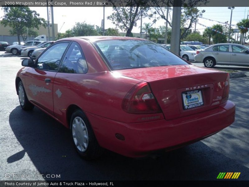 Phoenix Red / Black 2000 Mitsubishi Mirage DE Coupe