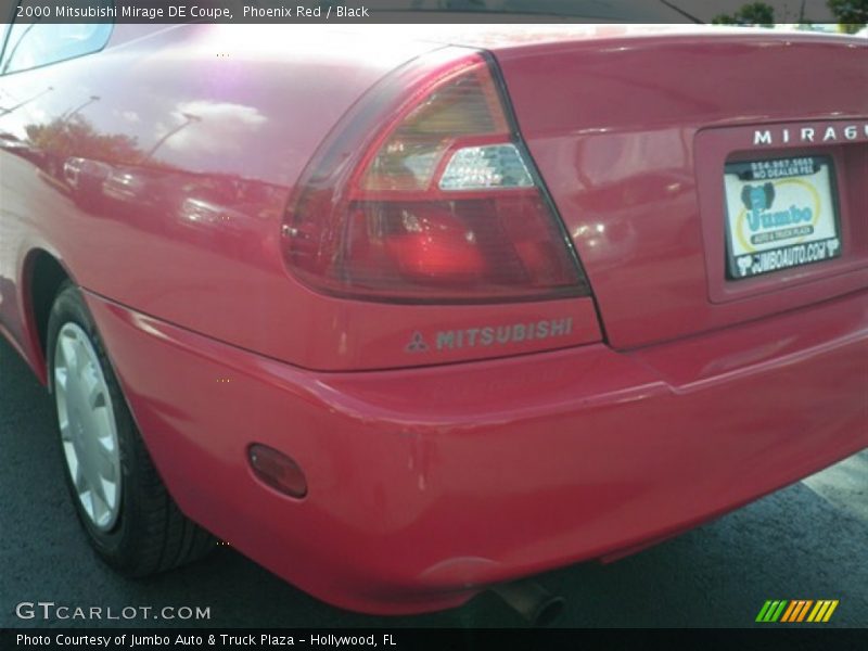 Phoenix Red / Black 2000 Mitsubishi Mirage DE Coupe