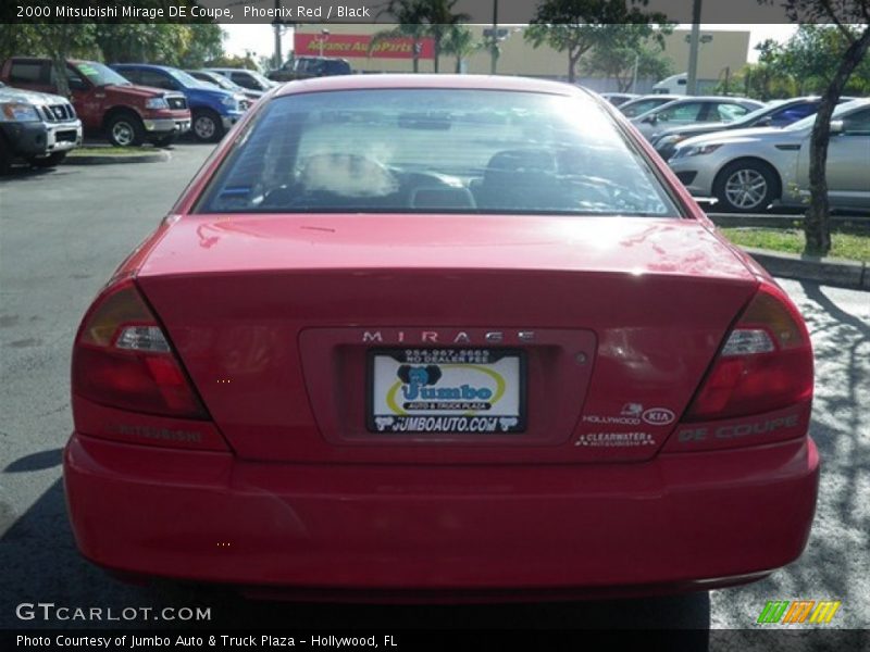 Phoenix Red / Black 2000 Mitsubishi Mirage DE Coupe