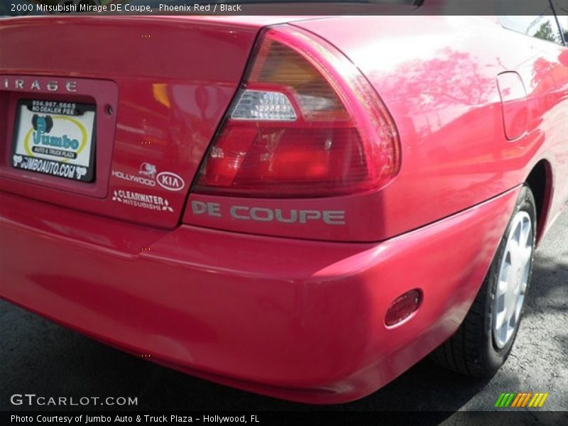 Phoenix Red / Black 2000 Mitsubishi Mirage DE Coupe