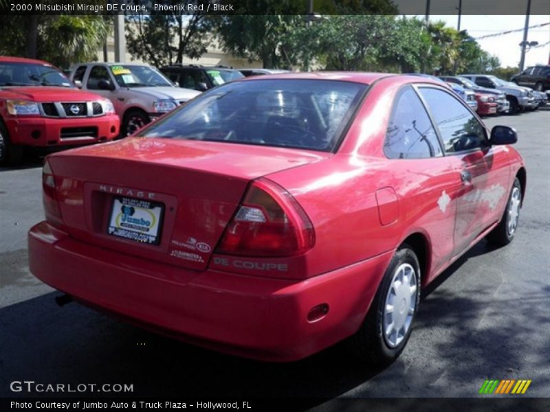 Phoenix Red / Black 2000 Mitsubishi Mirage DE Coupe