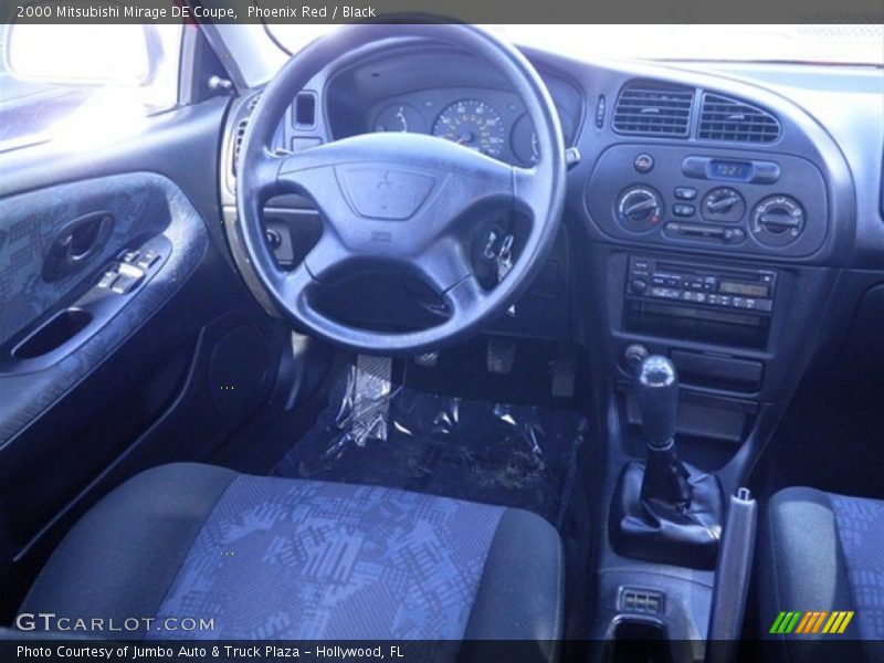 Phoenix Red / Black 2000 Mitsubishi Mirage DE Coupe