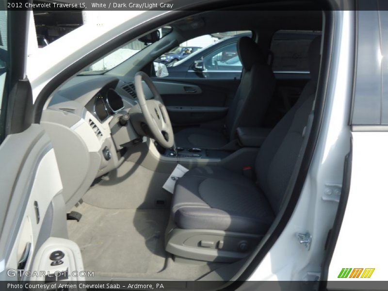 White / Dark Gray/Light Gray 2012 Chevrolet Traverse LS