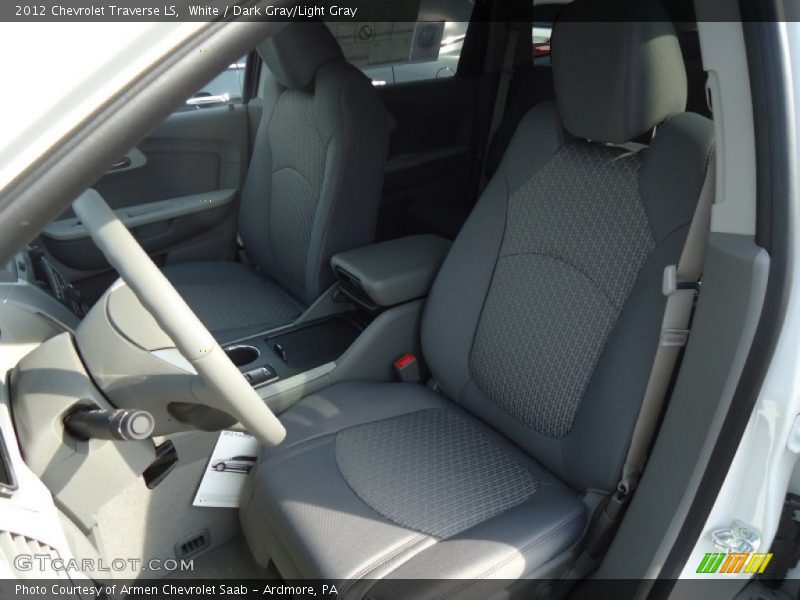 White / Dark Gray/Light Gray 2012 Chevrolet Traverse LS