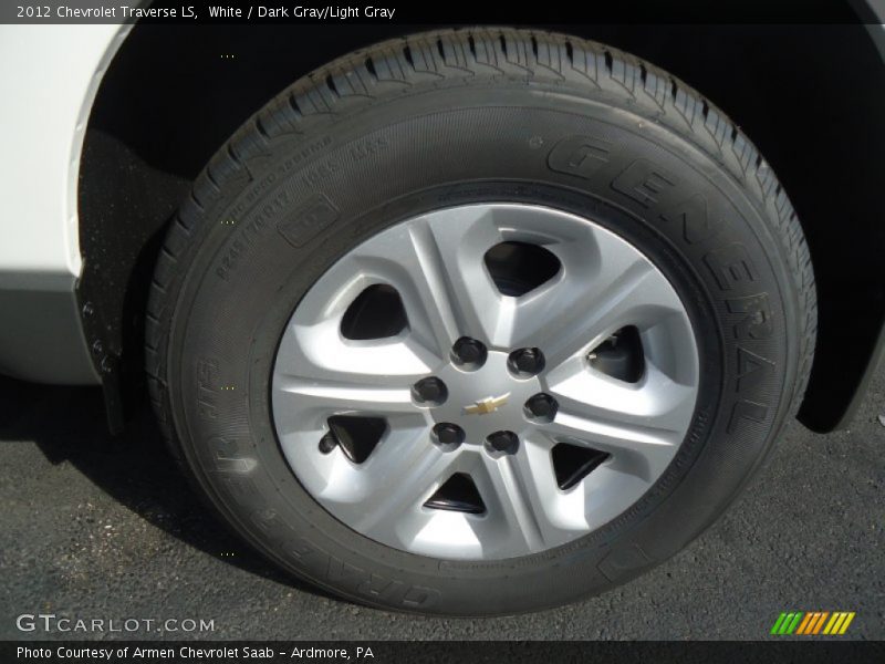 White / Dark Gray/Light Gray 2012 Chevrolet Traverse LS