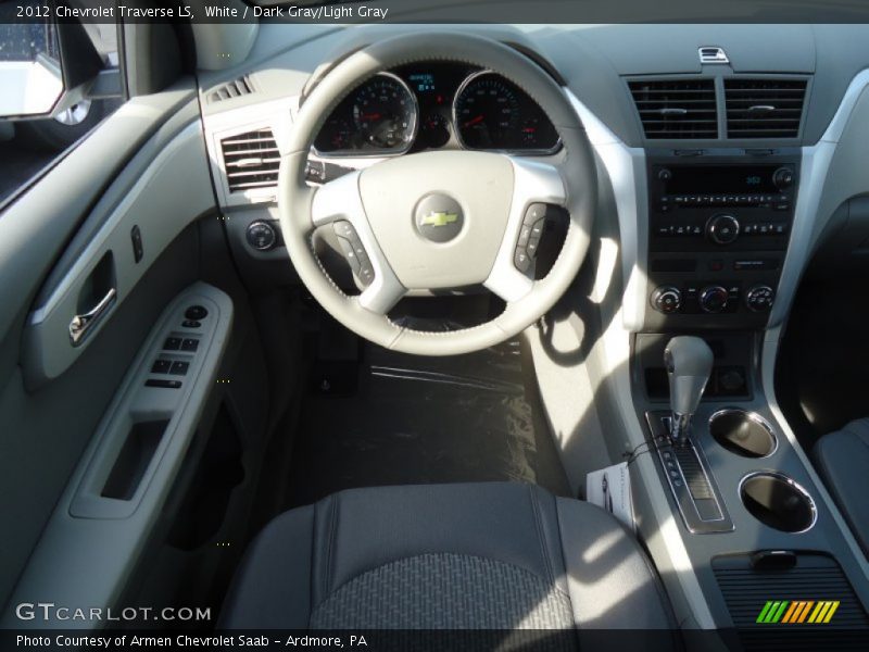 White / Dark Gray/Light Gray 2012 Chevrolet Traverse LS