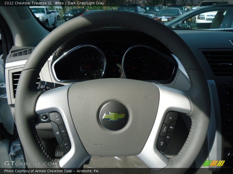 White / Dark Gray/Light Gray 2012 Chevrolet Traverse LS