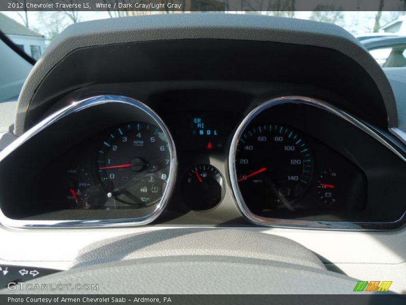 White / Dark Gray/Light Gray 2012 Chevrolet Traverse LS
