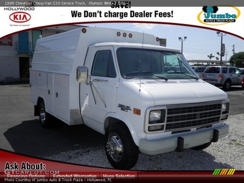 Olympic White / Gray 1996 Chevrolet Chevy Van G30 Service Truck