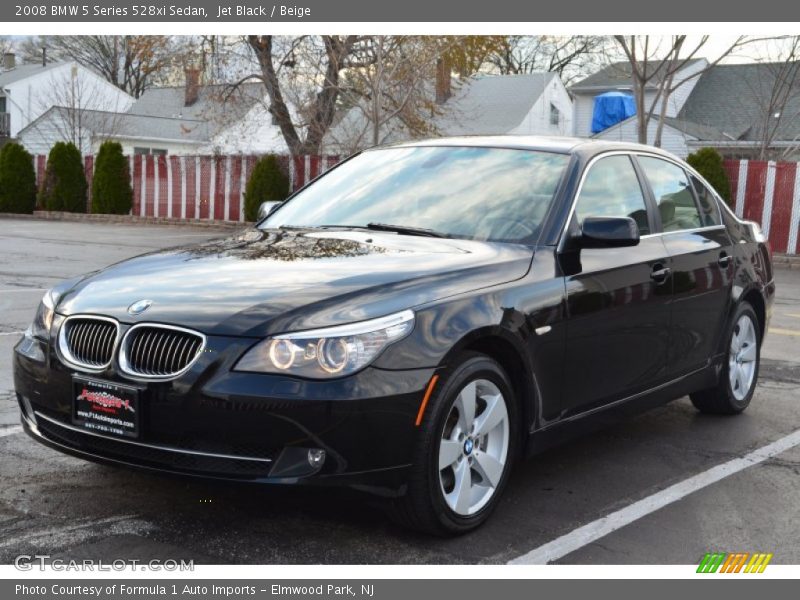 Jet Black / Beige 2008 BMW 5 Series 528xi Sedan