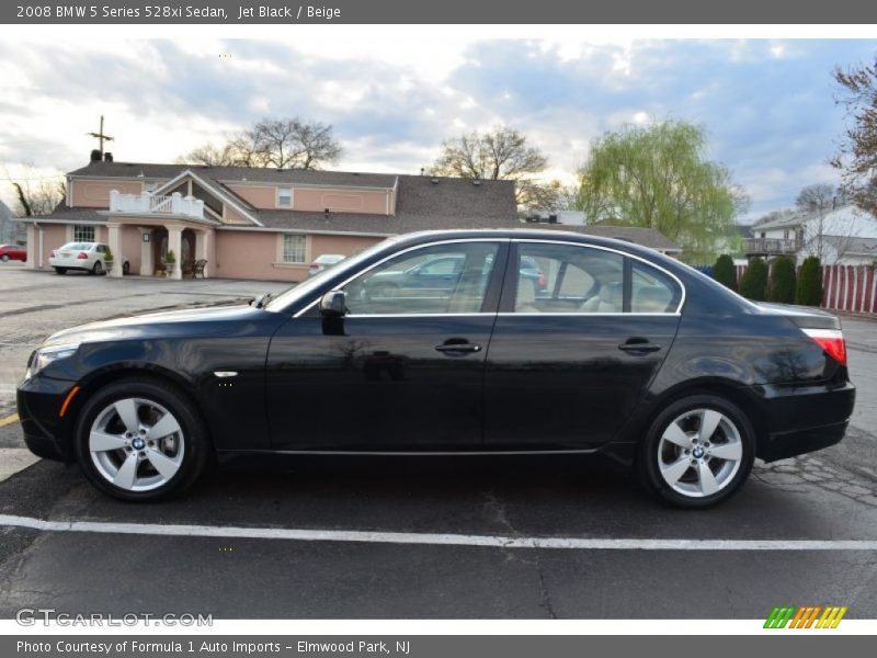 Jet Black / Beige 2008 BMW 5 Series 528xi Sedan