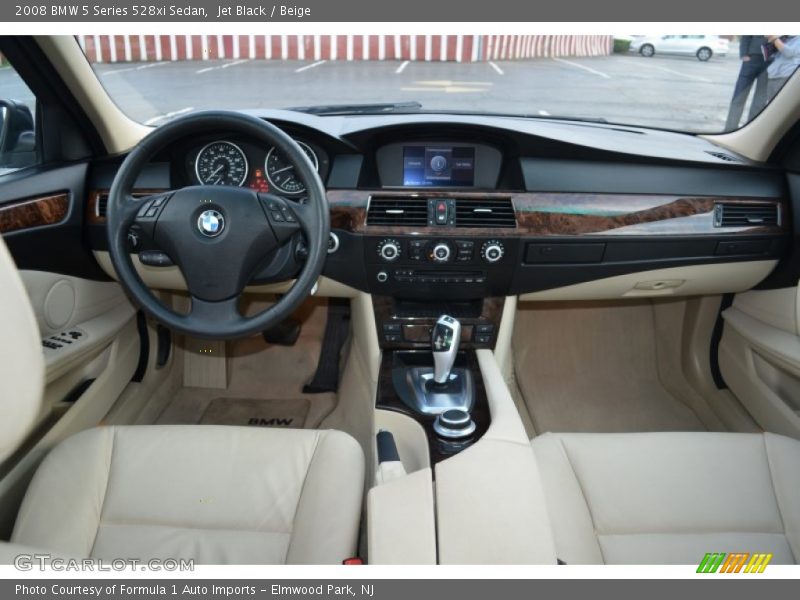 Jet Black / Beige 2008 BMW 5 Series 528xi Sedan