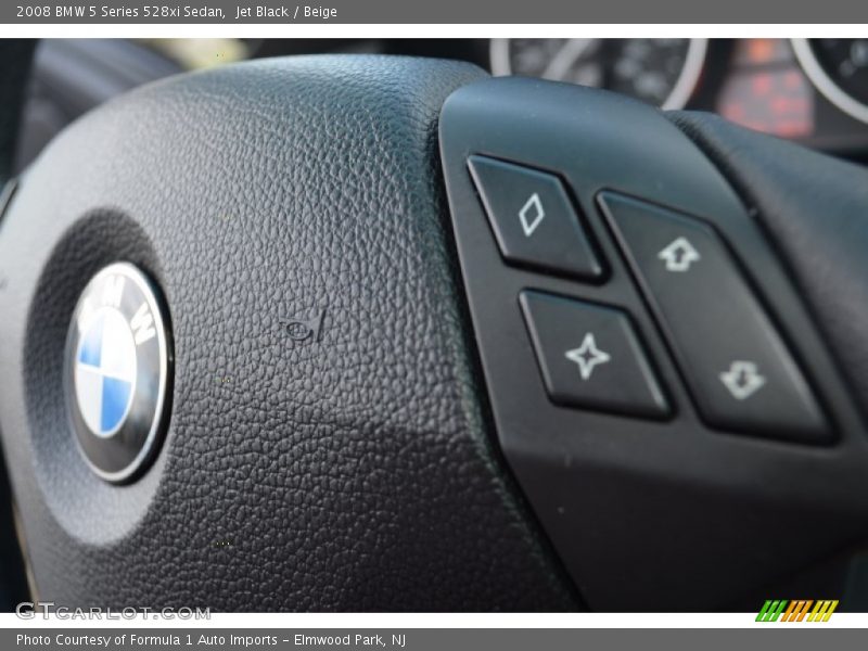 Jet Black / Beige 2008 BMW 5 Series 528xi Sedan