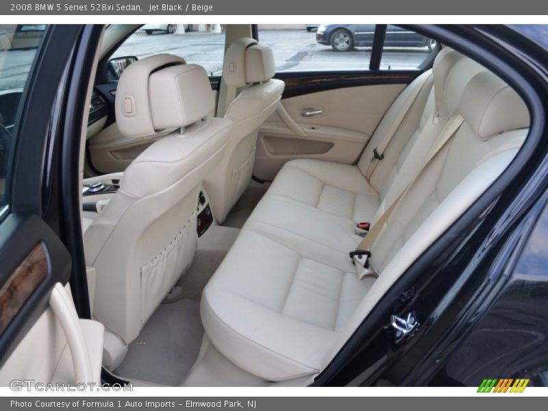 Jet Black / Beige 2008 BMW 5 Series 528xi Sedan