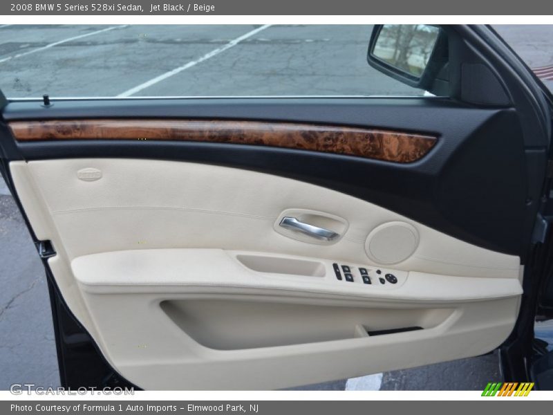 Jet Black / Beige 2008 BMW 5 Series 528xi Sedan